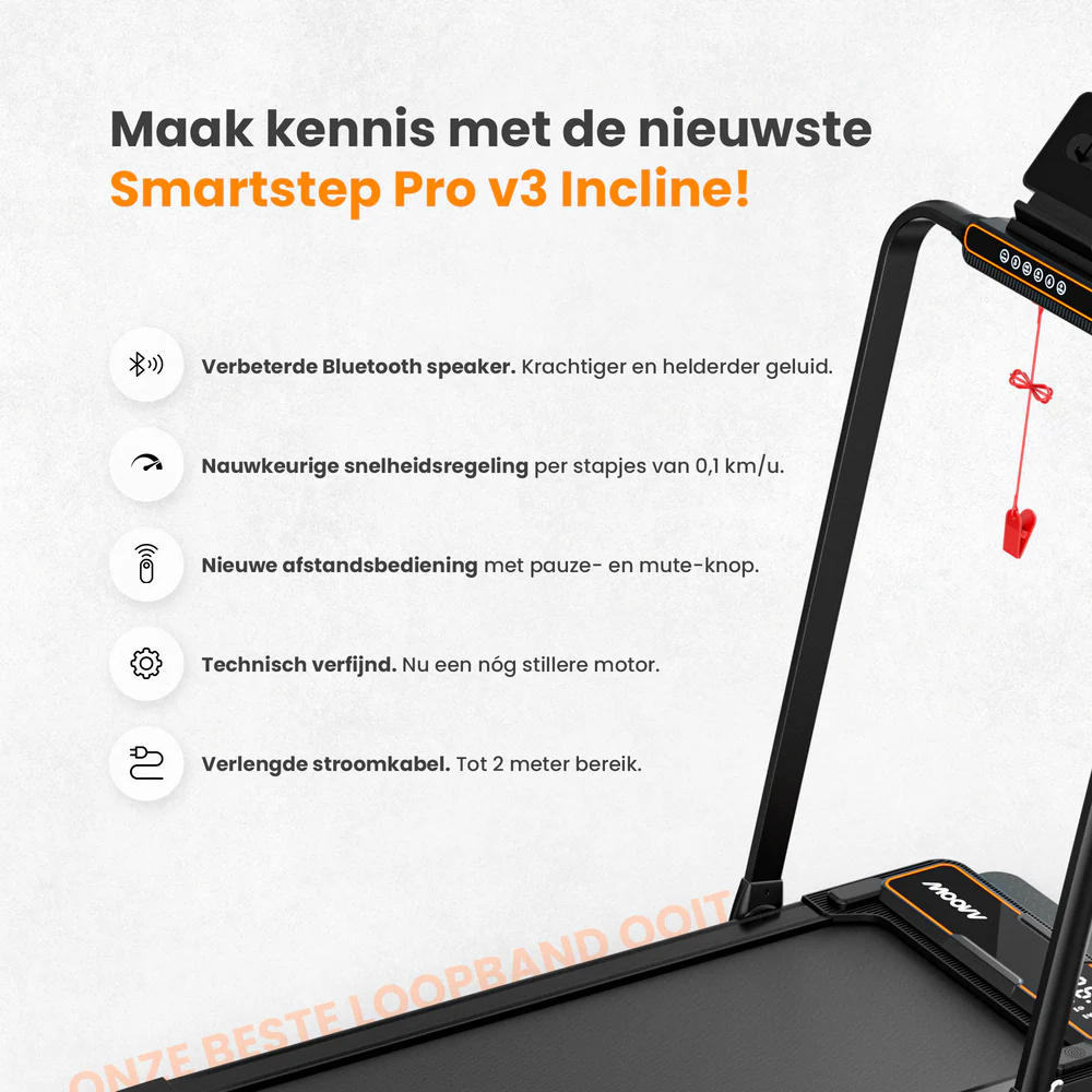 Moovv SmartStep Pro v3 Incline – Opvouwbare Loopband met Hellingfunctie